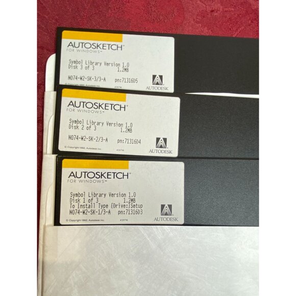 Autodesk AutoSketch For Windows 3.0 Complete Set With Manuals & Floppy Disks - Picture 2 of 14